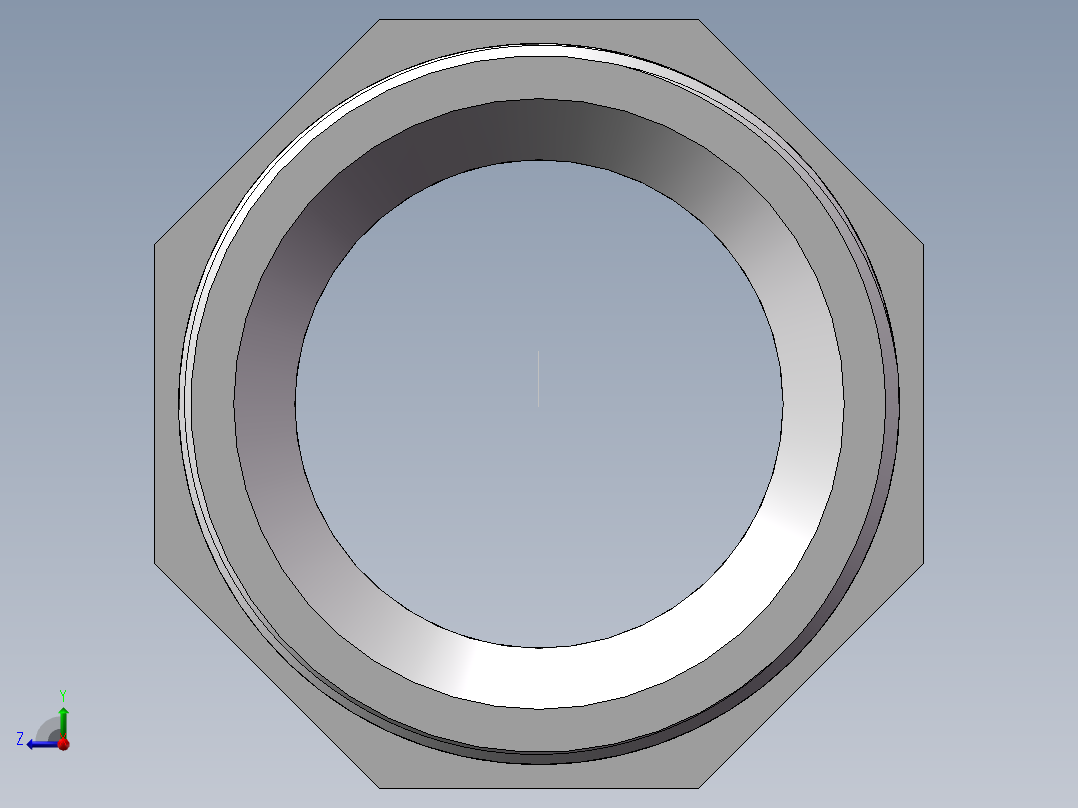 对丝-六角异径 DN50-DN40右视图