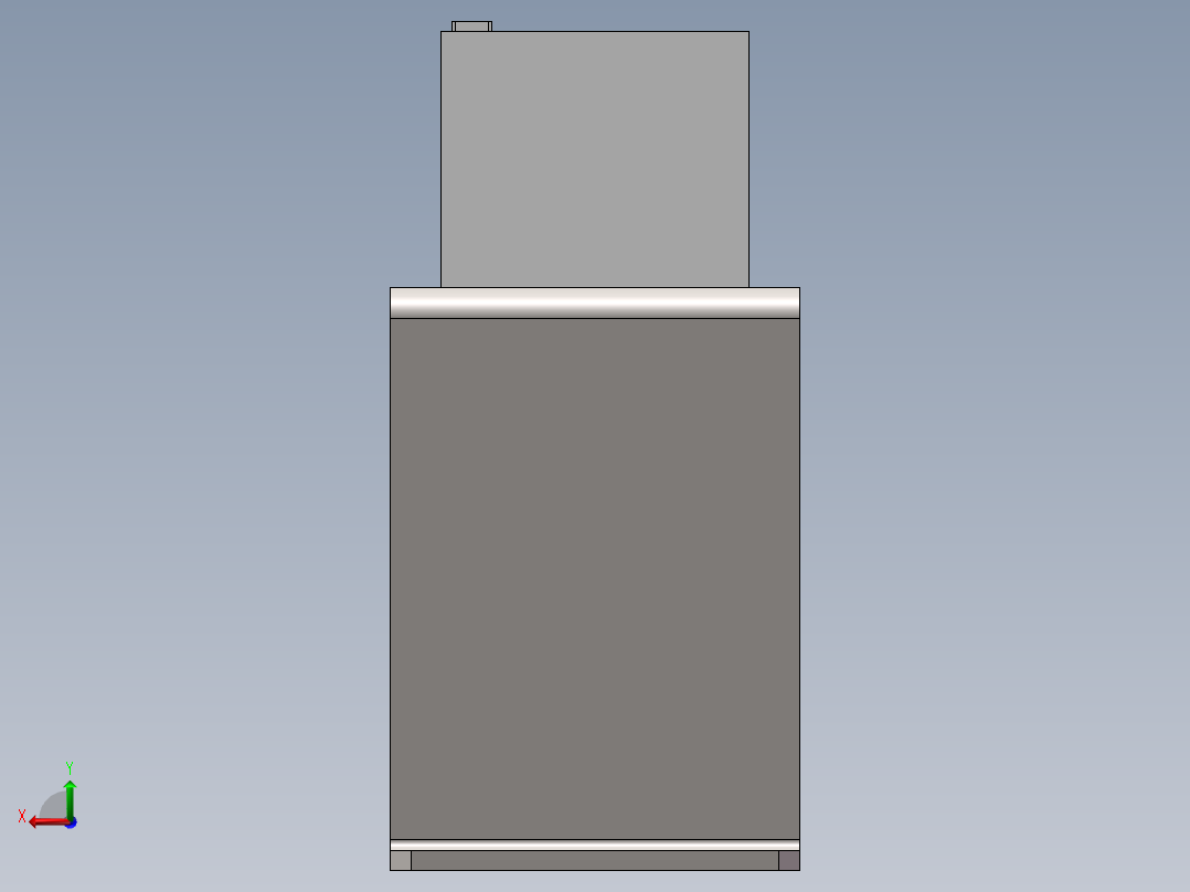 真空压力表安装组件后视图