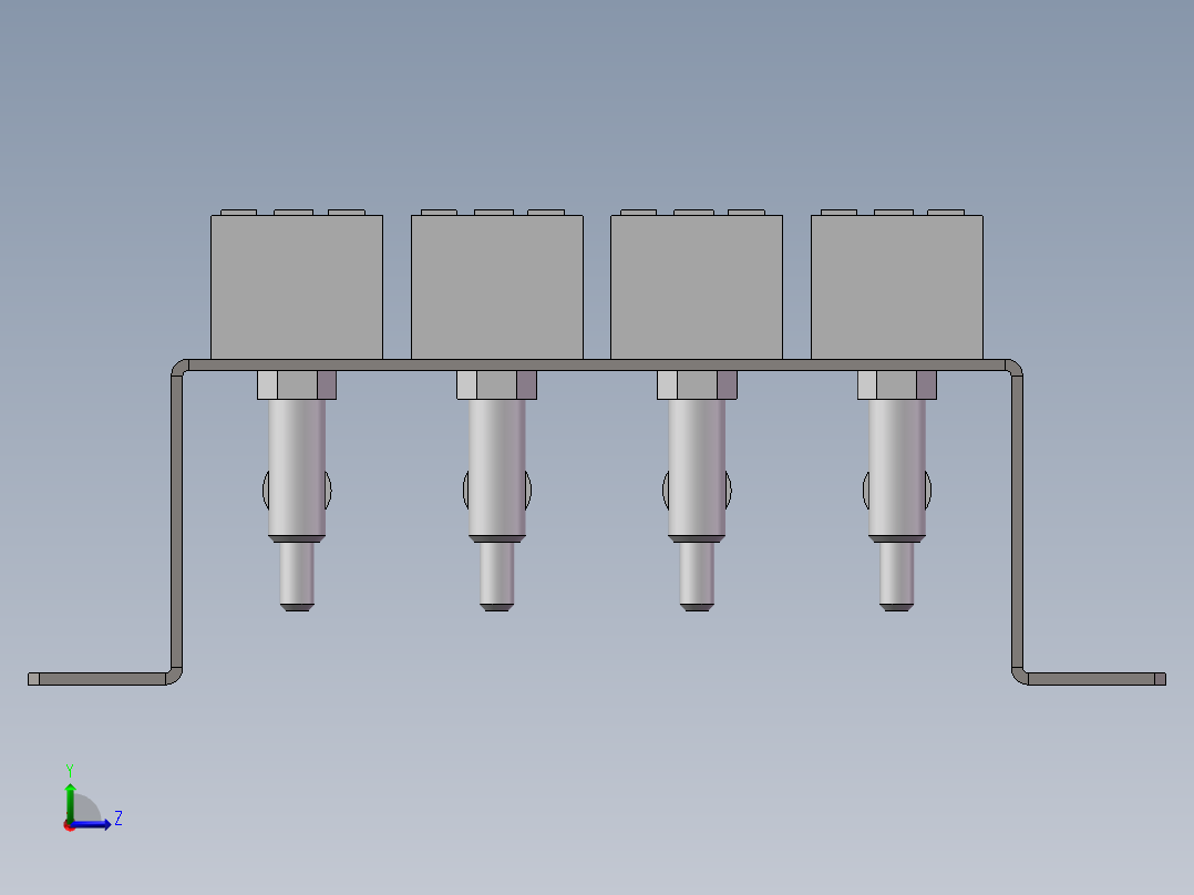 真空压力表安装组件左视图