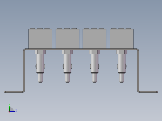 真空压力表安装组件左视缩略图