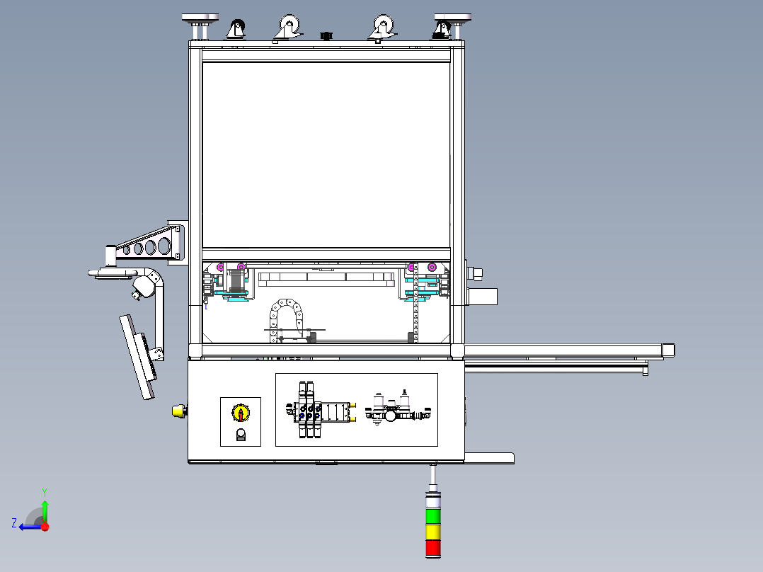 导光板搬运设备（sw20看编辑+工程图+BOM）右视图