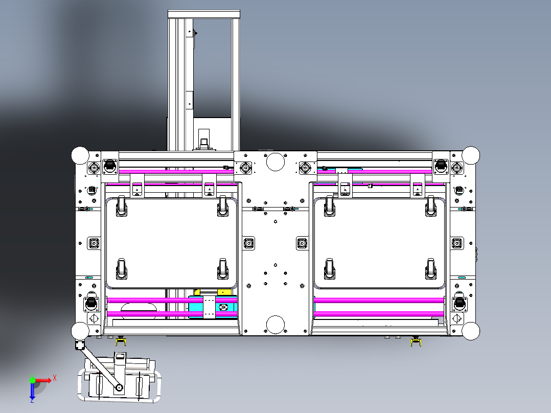 导光板搬运设备（sw20看编辑+工程图+BOM）俯视图