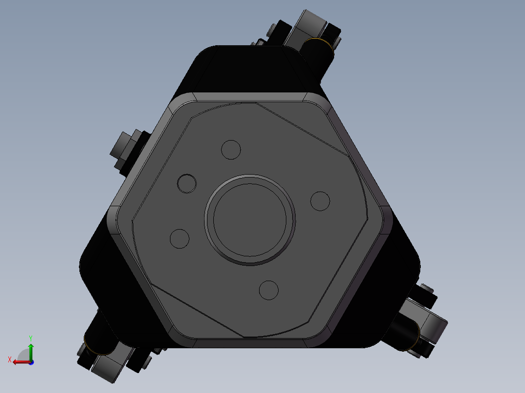 三指柔性夹爪（需要特征识别）后视图
