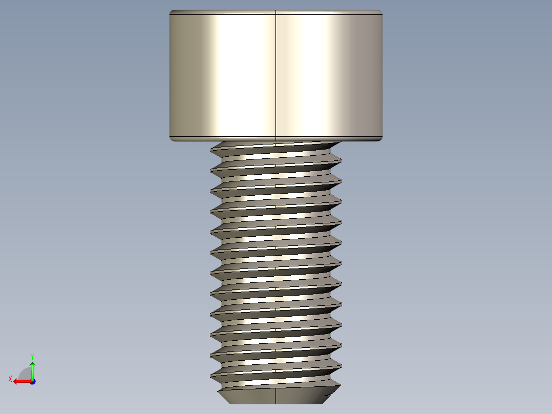 Screw_DIN_912_M8x16F_A2.STEP公制内六角螺钉后视图