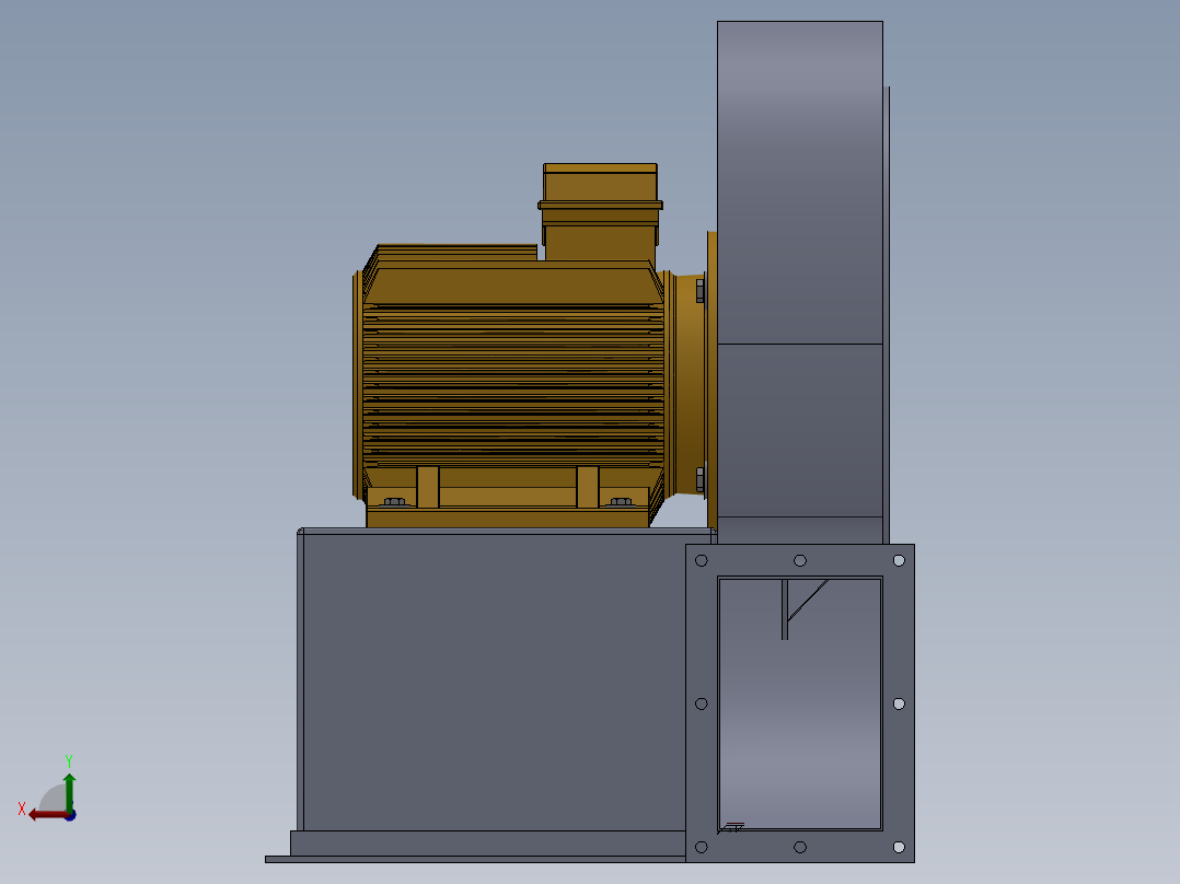 离心风机1后视图