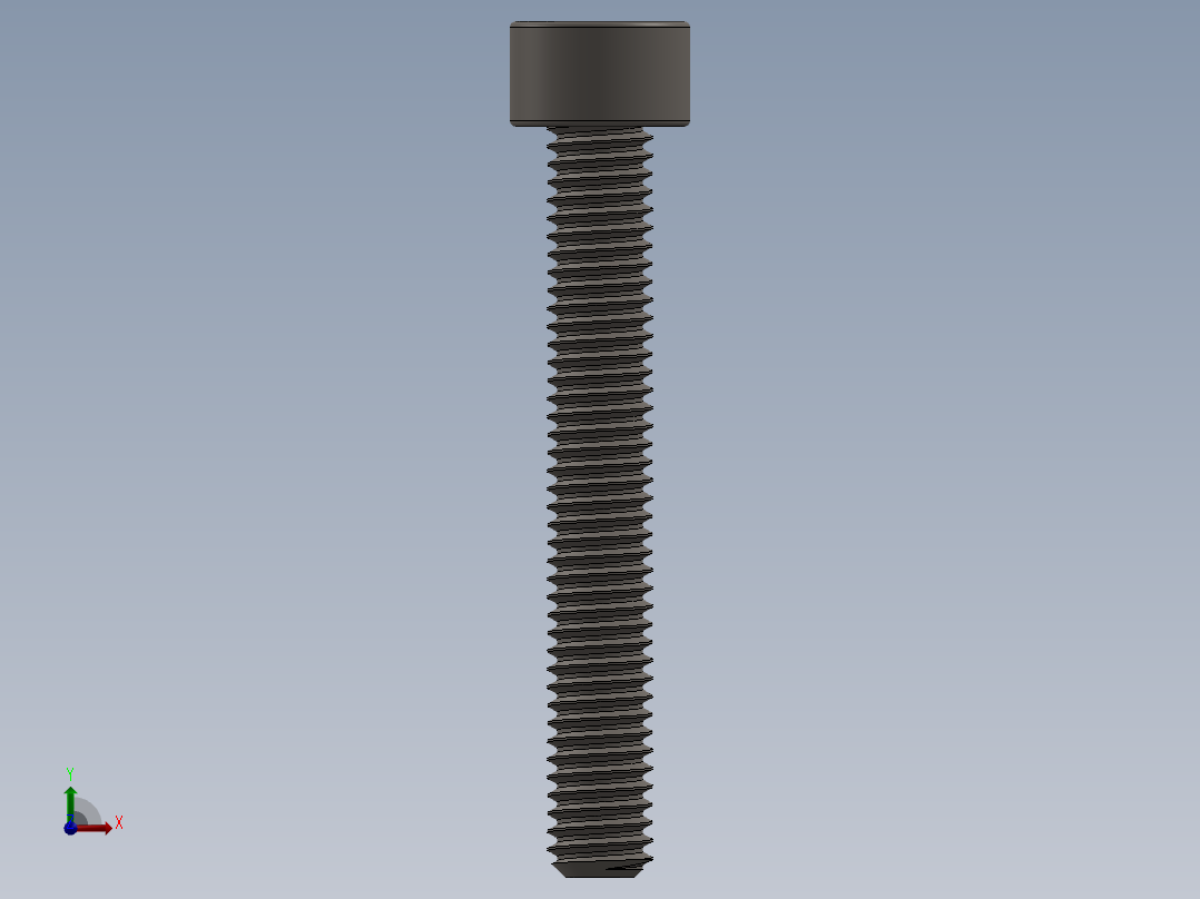 Screw_DIN_912_M3.5x25F_A2.SLDPRT公制内六角螺钉前视图