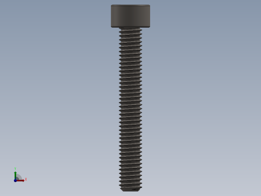 Screw_DIN_912_M3.5x25F_A2.SLDPRT公制内六角螺钉前视缩略图