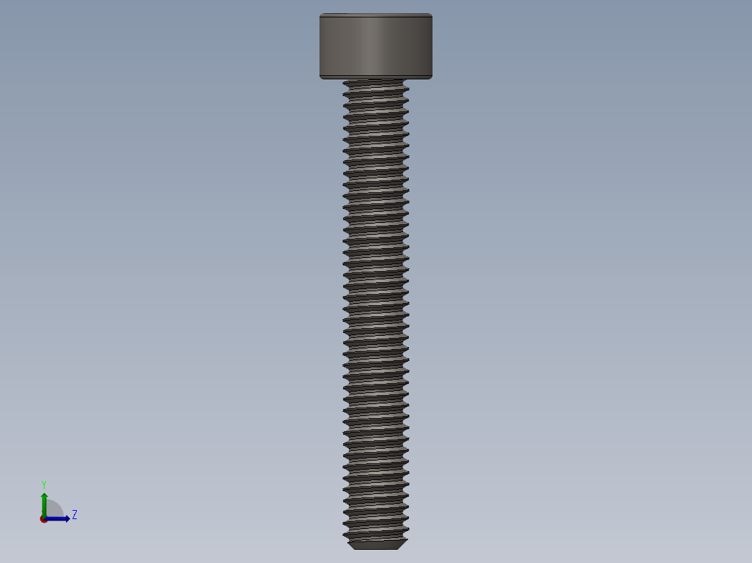 Screw_DIN_912_M3.5x25F_A2.SLDPRT公制内六角螺钉左视图