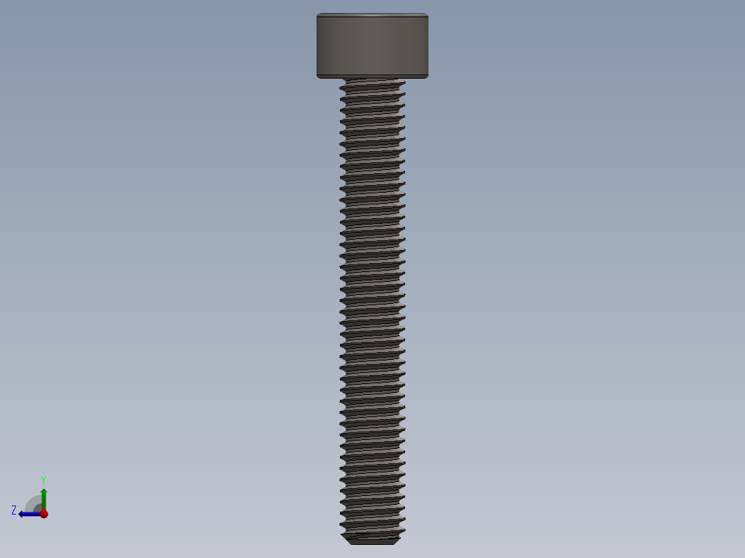 Screw_DIN_912_M3.5x25F_A2.SLDPRT公制内六角螺钉右视图