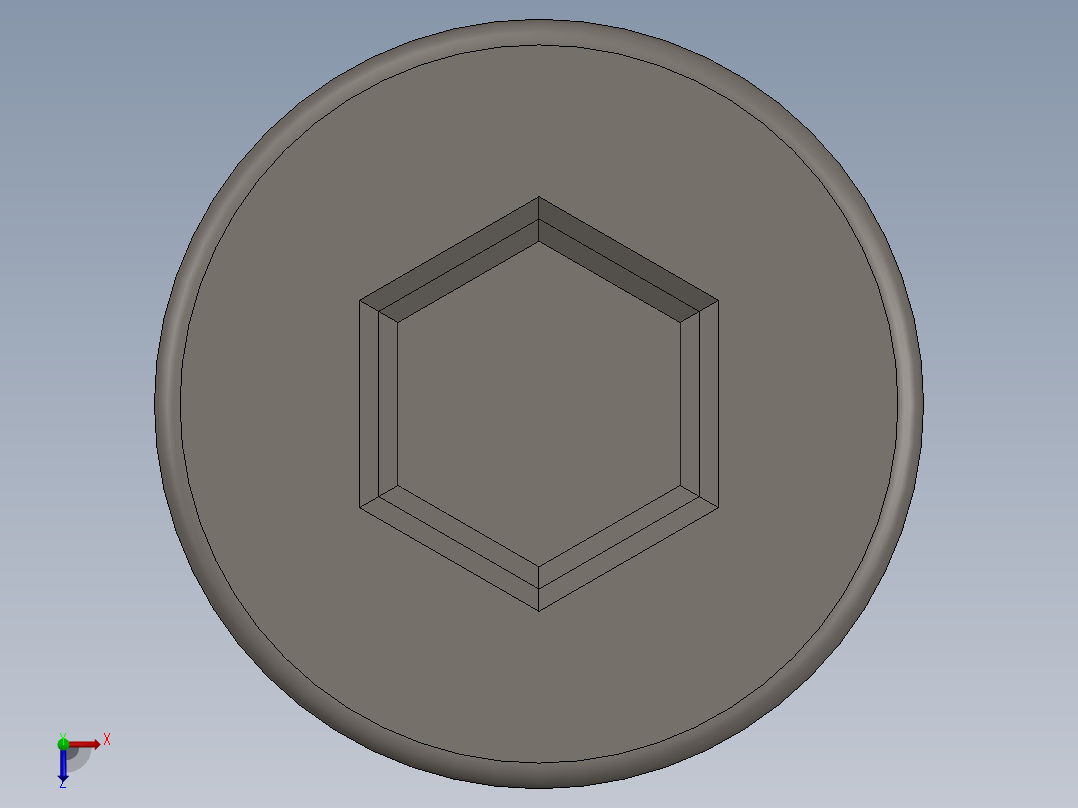 Screw_DIN_912_M3.5x25F_A2.SLDPRT公制内六角螺钉俯视图