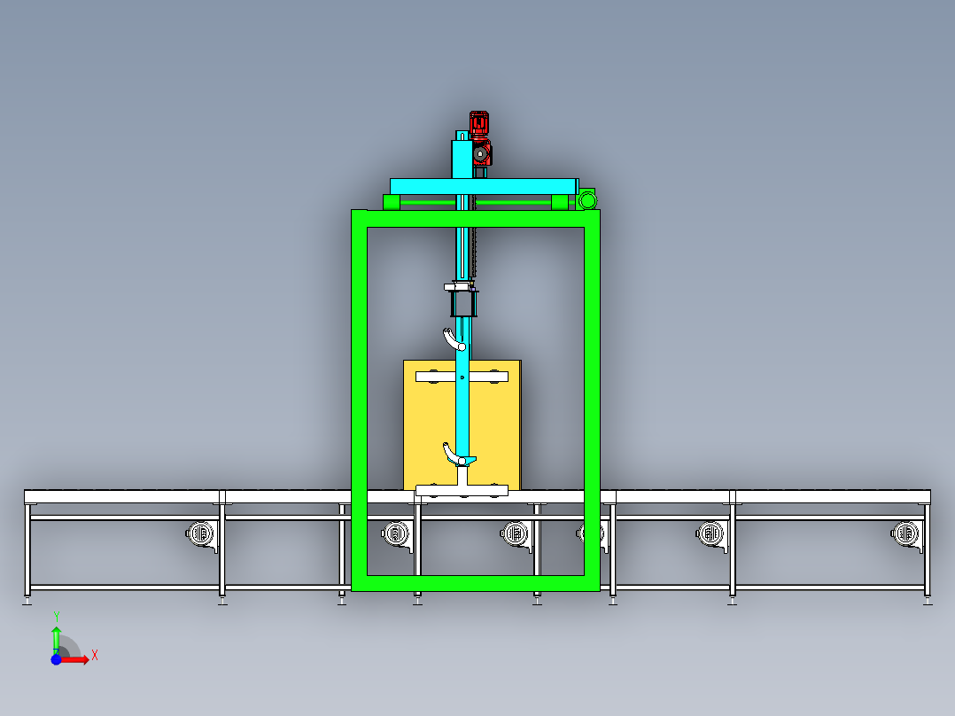 纸箱转运线设计前视图