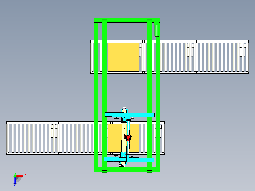 纸箱转运线设计俯视图