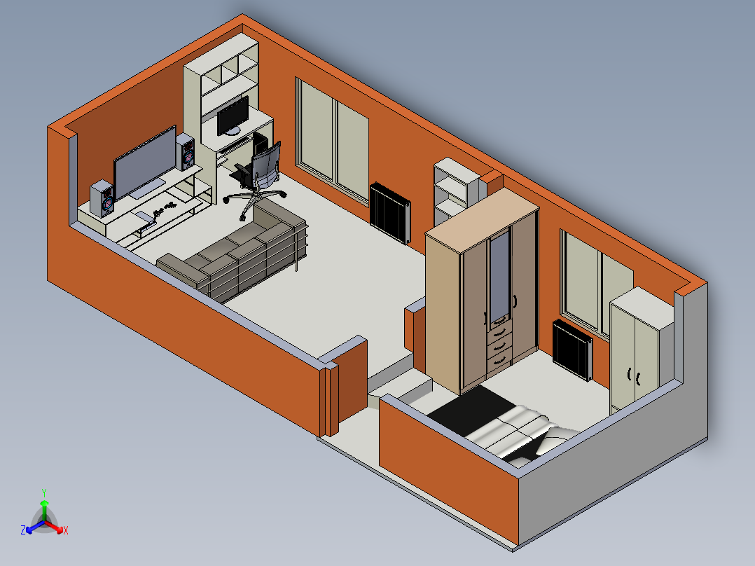 别致的室内布局设计模型 220186