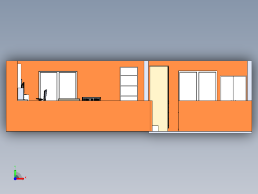 别致的室内布局设计模型 220186前视缩略图