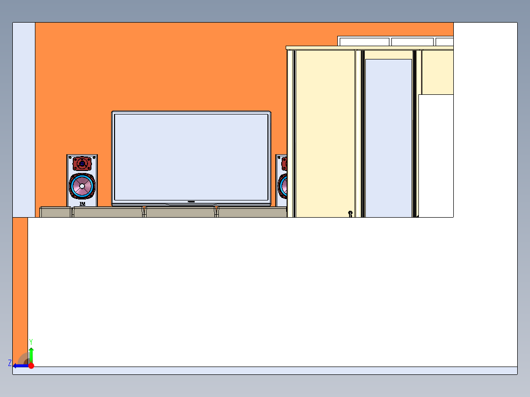 别致的室内布局设计模型 220186右视图