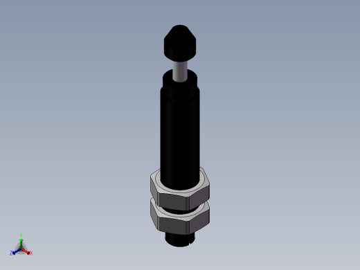 油压缓冲器-ACA0806-2-亚德客2正等轴测缩略图