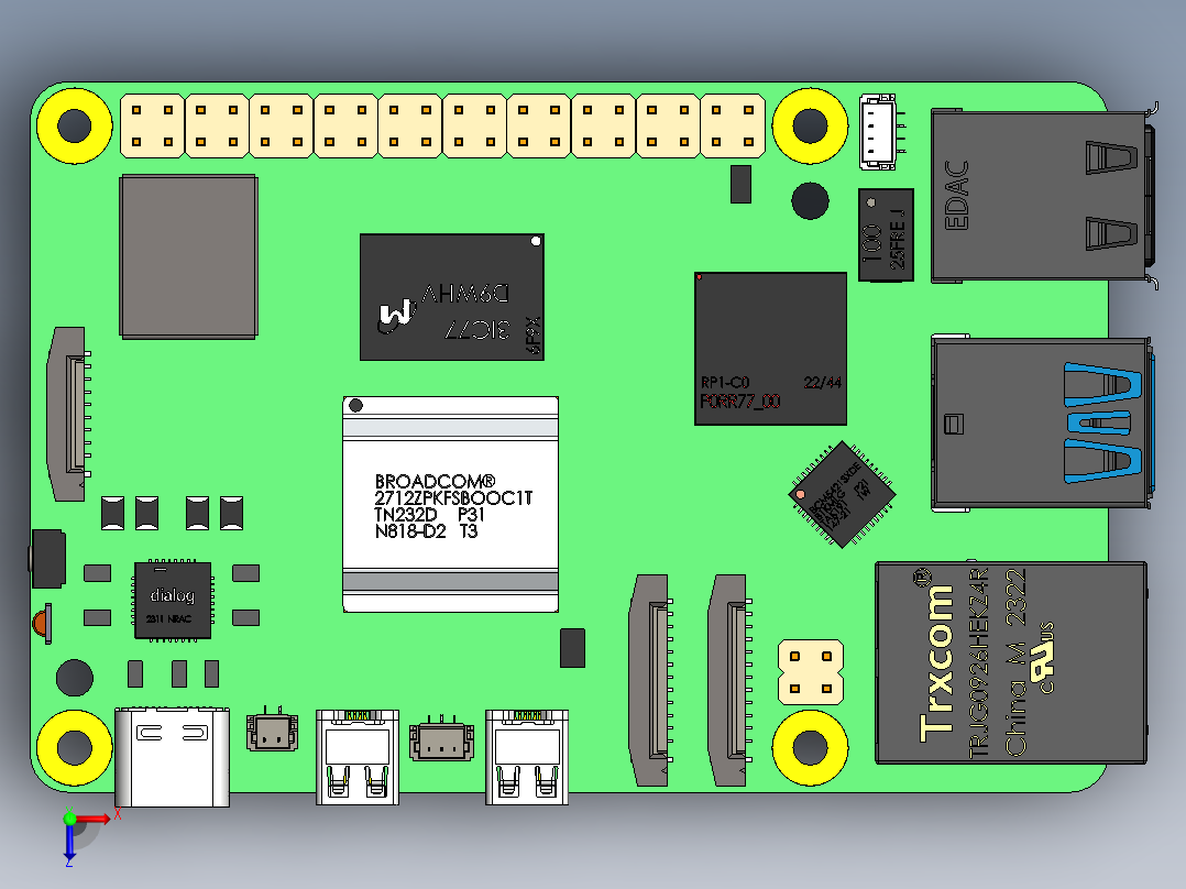 电路板、主板(275)俯视图