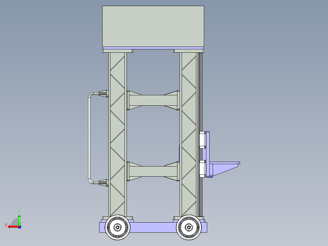 B3003483-垂直螺杆 材料提升机后视图