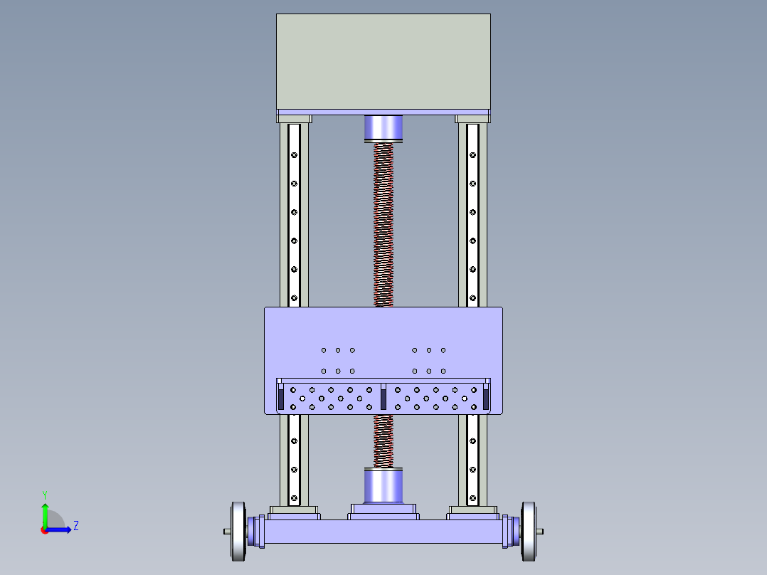 B3003483-垂直螺杆 材料提升机左视图