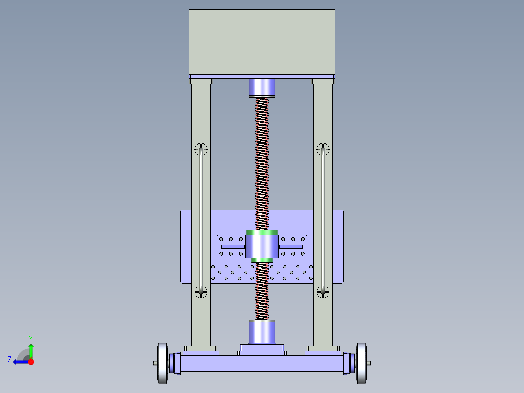 B3003483-垂直螺杆 材料提升机右视图