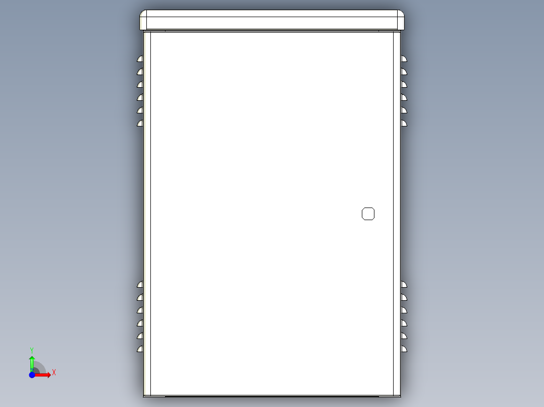 户外网络机柜前视图