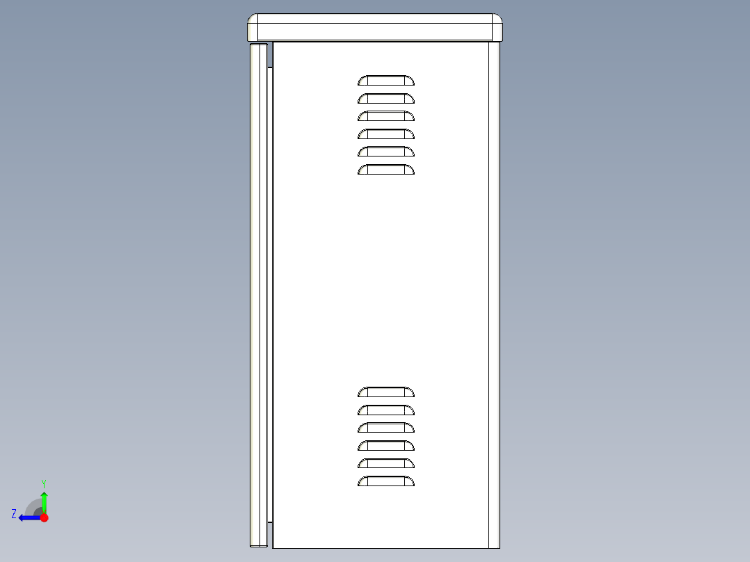 户外网络机柜右视图