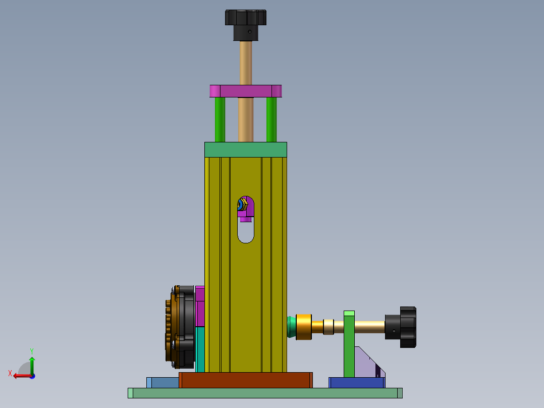新能源汽车水泵气密性检测工装后视图
