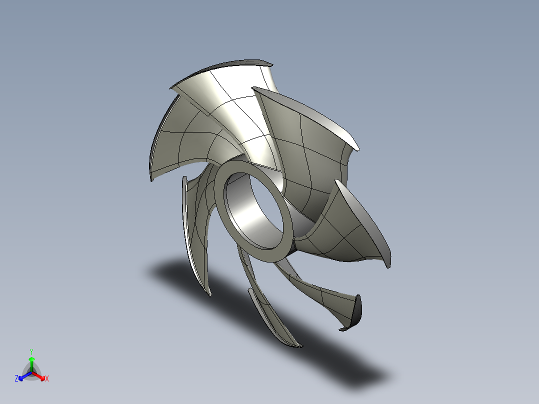 电脑散热风扇 110mm-115mm正等轴测图