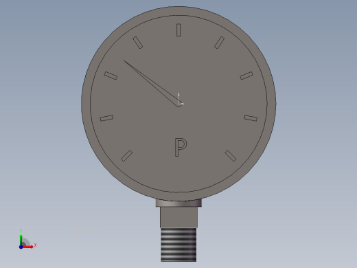 100压力表（圆头）前视缩略图