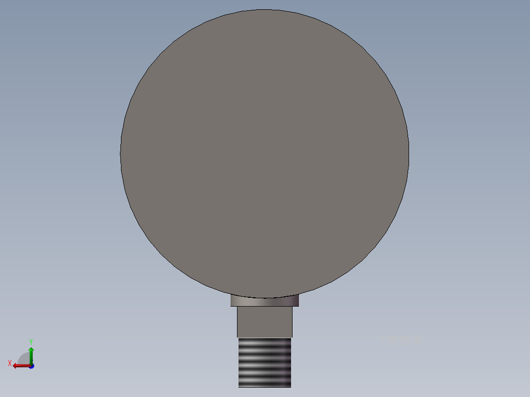 100压力表（圆头）后视图