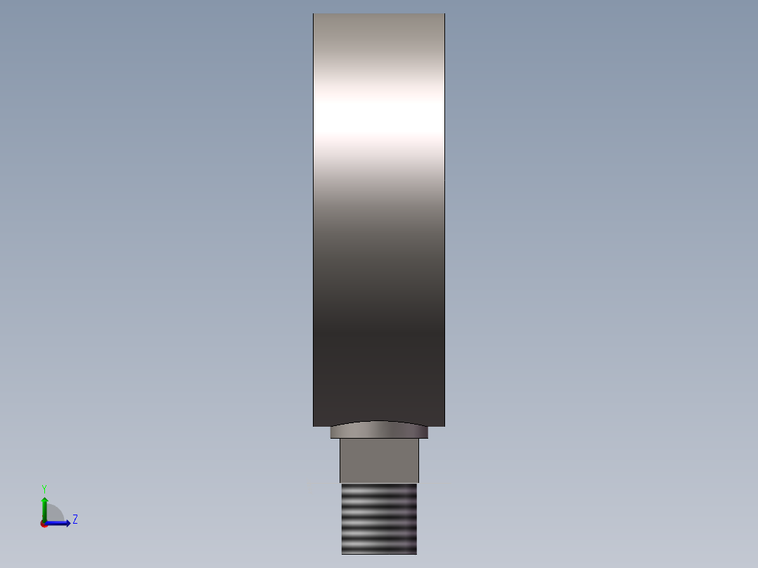 100压力表（圆头）左视图