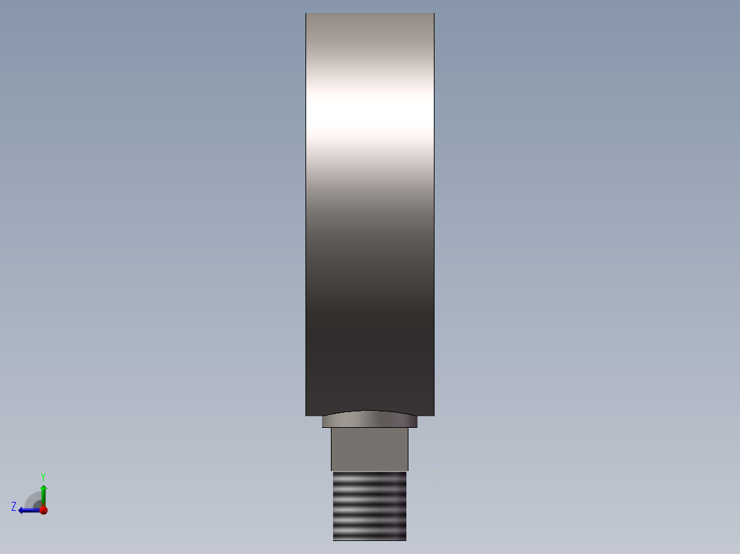 100压力表（圆头）右视图
