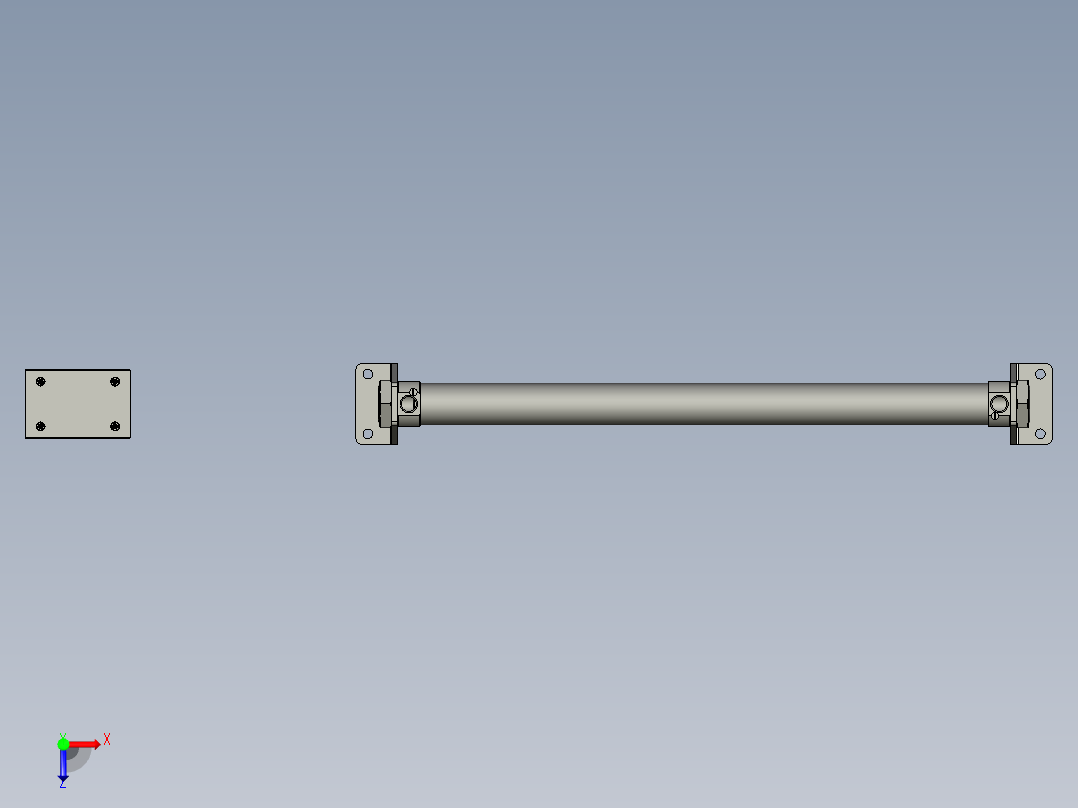 亚德客-气缸RMS25X300LB_0_俯视图