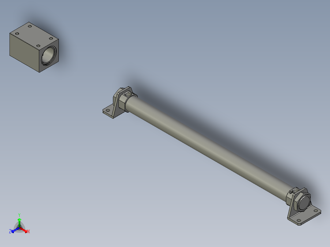 亚德客-气缸RMS25X300LB_0_正等轴测图