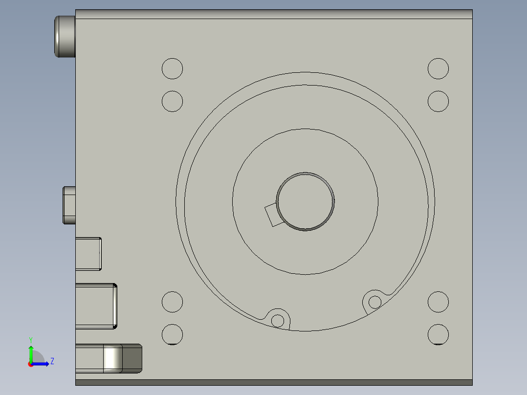 K80N欧规同步带重载模组K80NA-1H80-L5200-1A-MR-T750W19_K80N-右出轴左视图