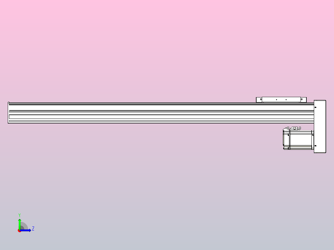 滚珠丝杠直线轴带导轨全封闭TPA-HCR-175D-2510C-L1000-MP-C-P75-N3左视图