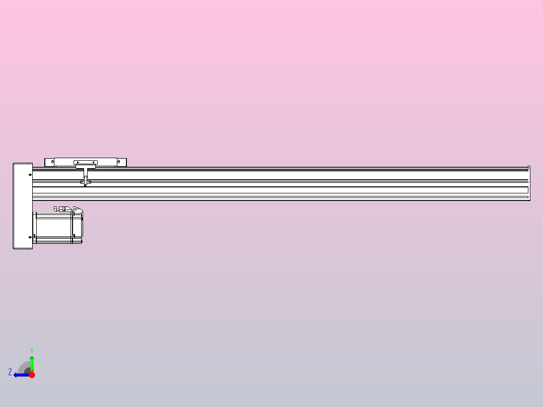 滚珠丝杠直线轴带导轨全封闭TPA-HCR-175D-2510C-L1000-MP-C-P75-N3右视图