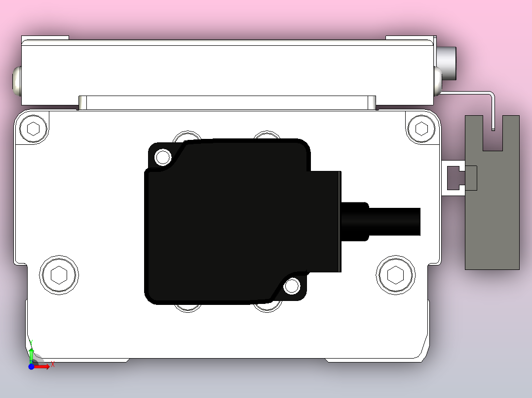 SCS12-800-BC-100W滚珠花健、支撑座、滚珠丝杠、交叉导轨、直线模组前视图
