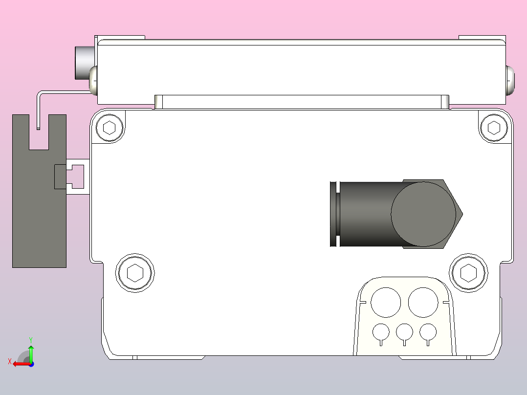 SCS12-800-BC-100W滚珠花健、支撑座、滚珠丝杠、交叉导轨、直线模组后视图
