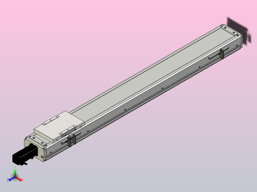 SCS12-800-BC-100W滚珠花健、支撑座、滚珠丝杠、交叉导轨、直线模组正等轴测缩略图