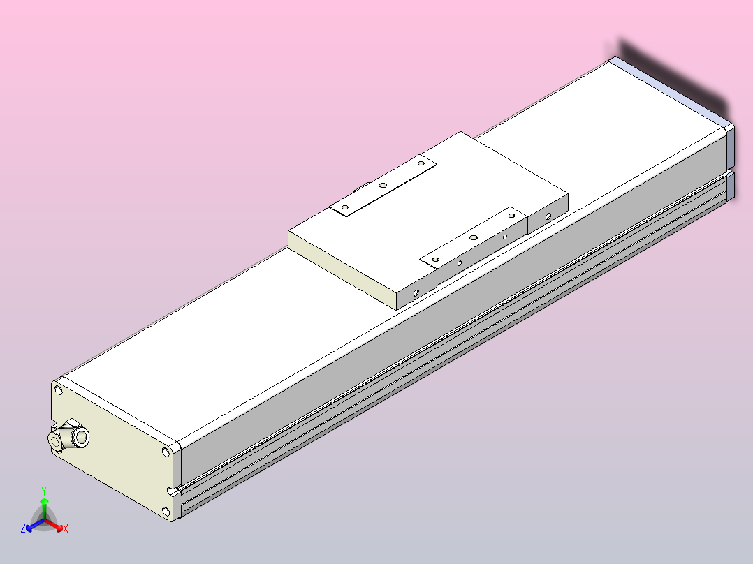 MCH14无尘螺杆滑台[MCH14-L#-200-M-P20-C3]主视图