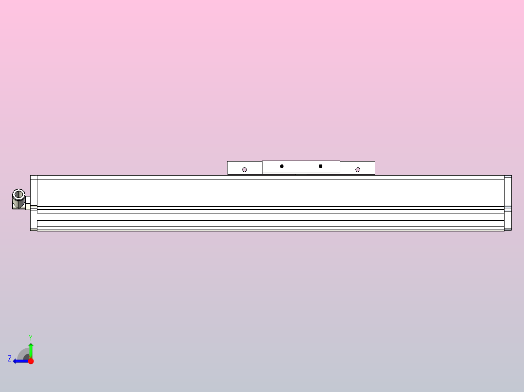 MCH14无尘螺杆滑台[MCH14-L#-200-M-P20-C3]右视图