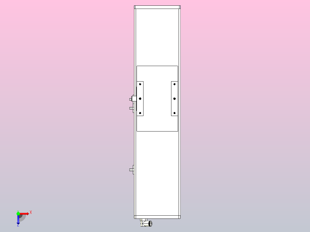 MCH14无尘螺杆滑台[MCH14-L#-200-M-P20-C3]俯视图