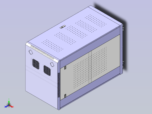 24U工控机柜3D图纸