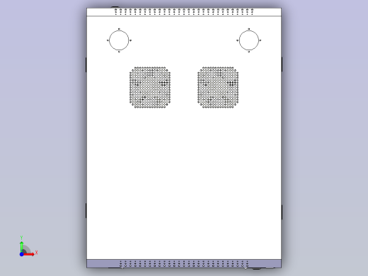 24U工控机柜3D图纸前视缩略图