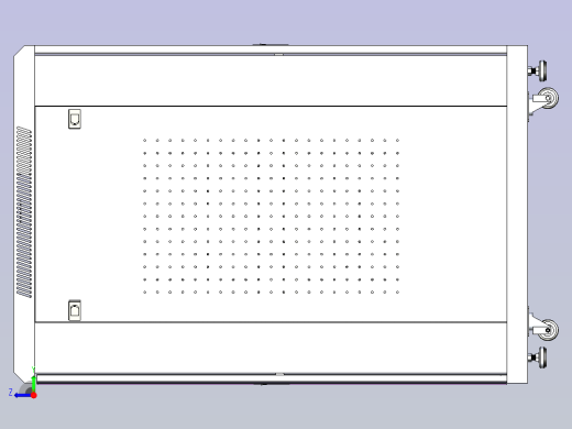 24U工控机柜3D图纸右视缩略图