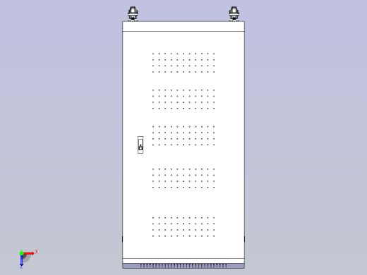 24U工控机柜3D图纸俯视缩略图