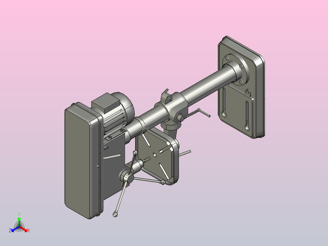 钻床(1)正等轴测图