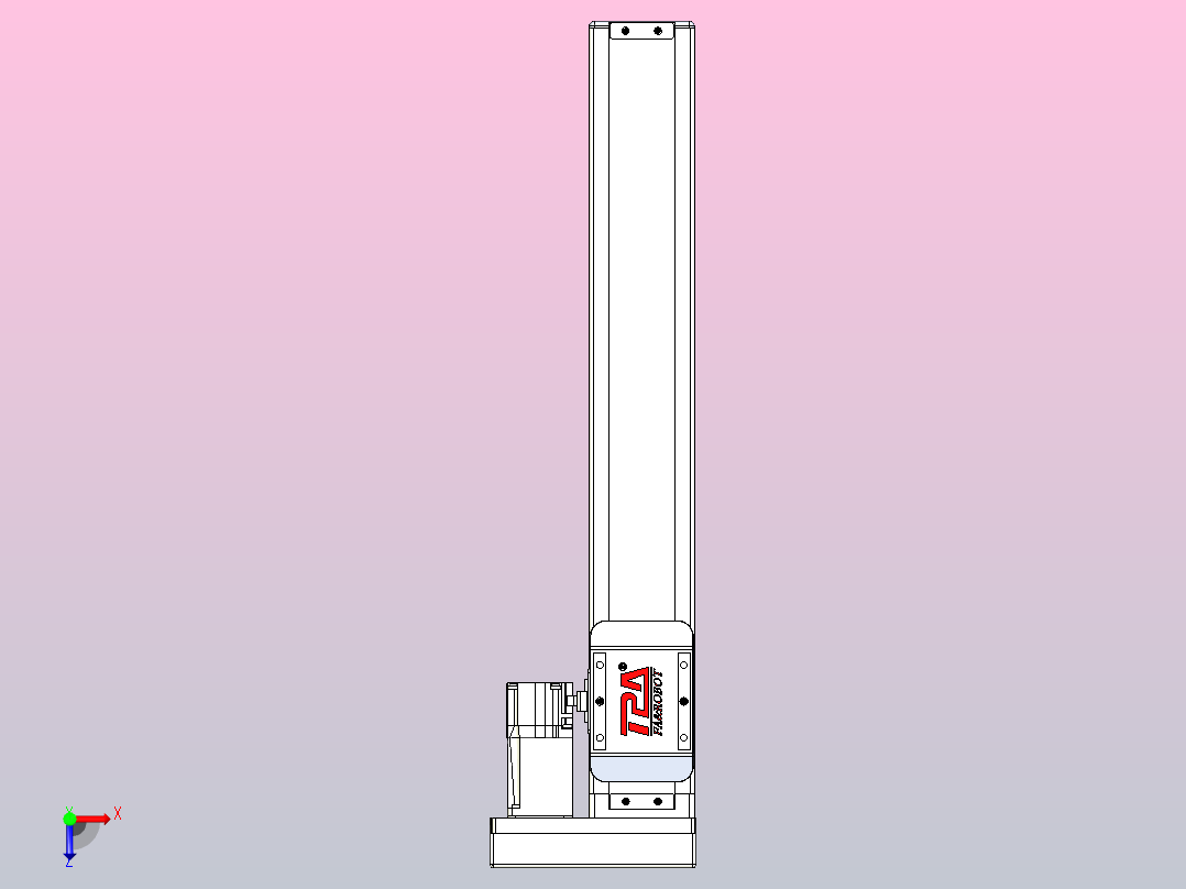 滚珠丝杠直线轴带导轨全封闭TPA-HCR-65S-1610C-L350-ML-C-P10-N3俯视图