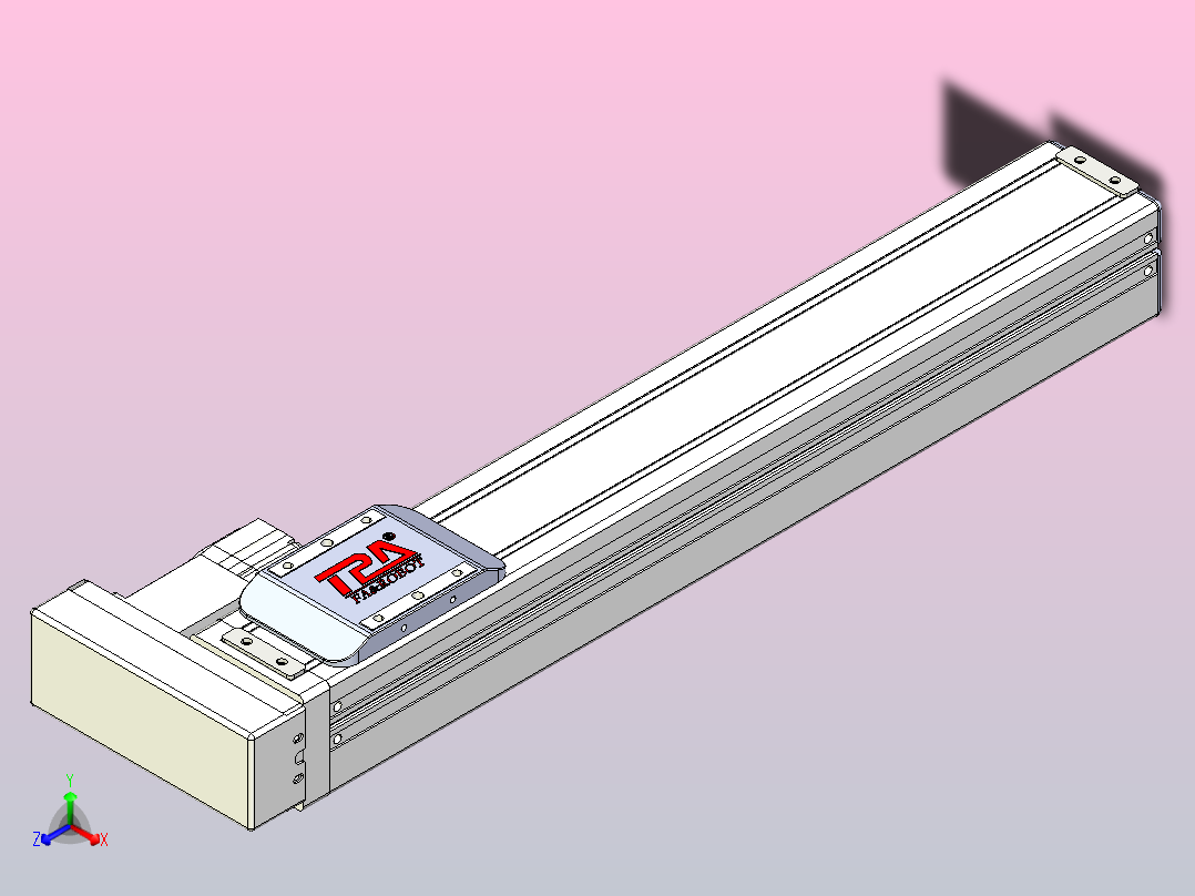 滚珠丝杠直线轴带导轨全封闭TPA-HCR-65S-1610C-L350-ML-C-P10-N3正等轴测图